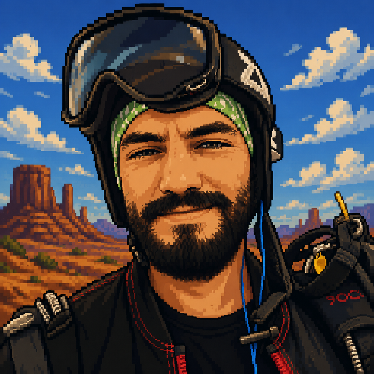 Pixel-art portrait of Tarik
